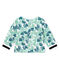 Gemusterter baby-strick-cardigan mädchen blau BOCAL/weiss MULTICO