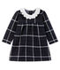 Langärmeliges kariertes Babykleid für Mädchen