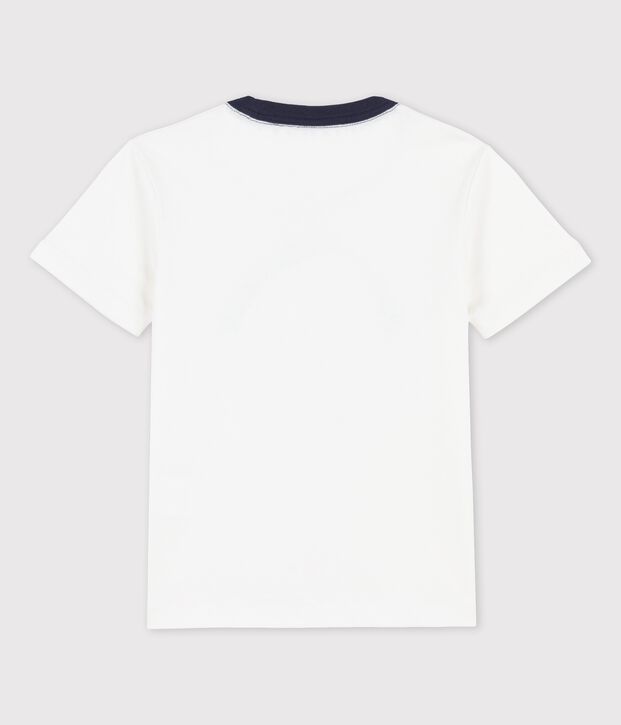 Kurz&auml;rmeliges T-Shirt aus Baumwolle f&uuml;r Jungen weiss