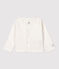 Baby-Cardigan aus 2x2-Rippstrick aus Bio-Baumwolle weiss MARSHMALLOW