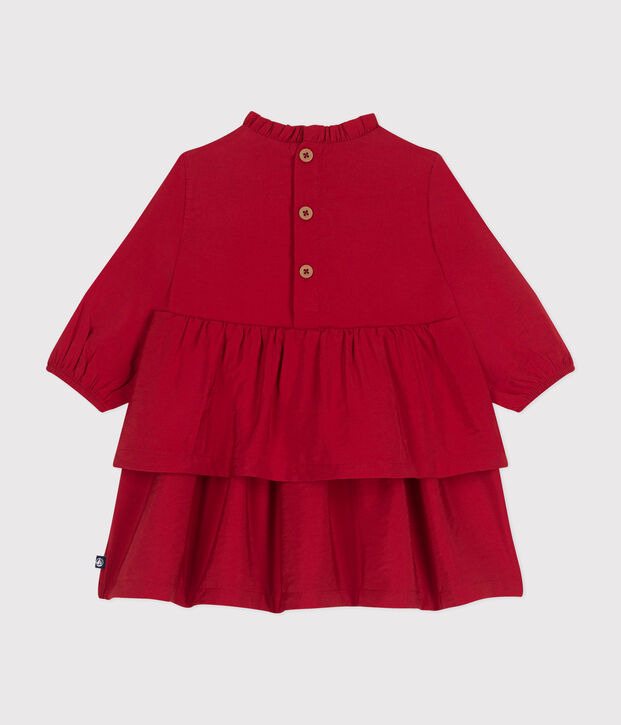 Lang&auml;rmeliges Baby-Kleid rot