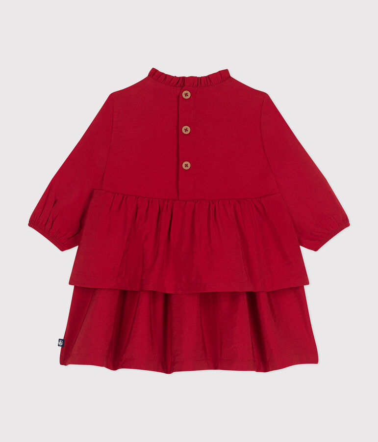 Lang&auml;rmeliges Baby-Kleid rot