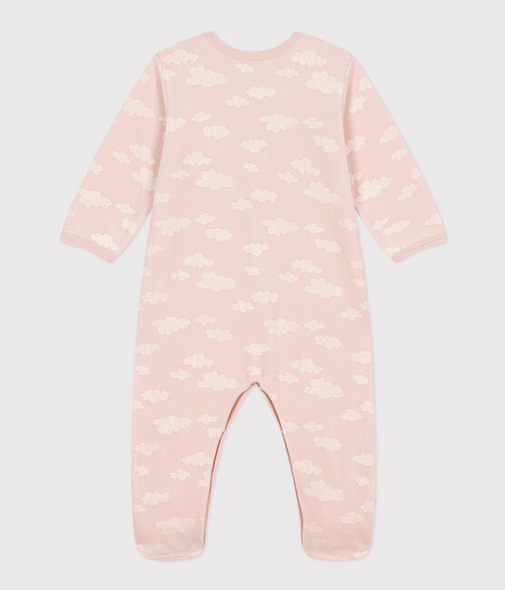 Strampler aus Nicki mit Wolkenmotiv SALINE/ MARSHMALLOW
