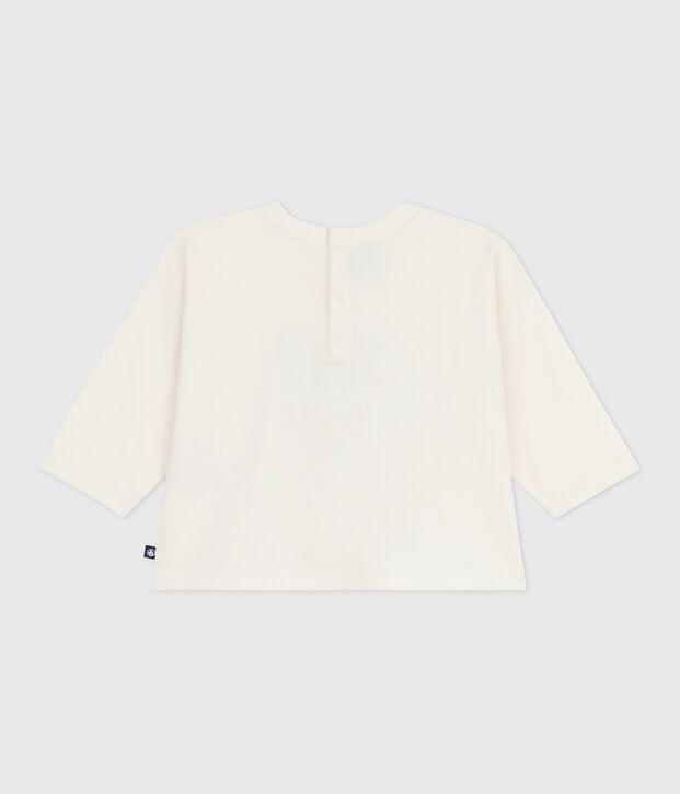 Lang&auml;rmliges Baby-T-Shirt aus Baumwolle naturfarben/vielfarbig
