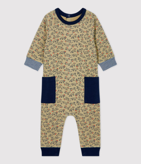 Baby-Overall aus Molton. beige JERRYCAN/ MULTICO
