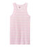 Gestreiftes Damen-Top aus Original-Rippstrick rosa BABYLONE/weiss MARSHMALLOW