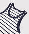 Klassisches Tanktop aus gestreifter Baumwolle für Damen weiss MARSHMALLOW/blau SMOKING