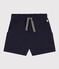 Kinder-Shorts aus geflammtem Jersey für Mädchen blau SMOKING