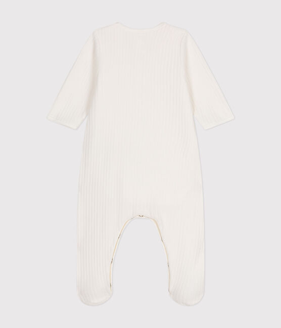 UNISEX-BODYJAMA AUS SAMT weiss MARSHMALLOW