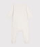 UNISEX-BODYJAMA AUS SAMT weiss MARSHMALLOW