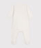Unisex-Strampler aus Nicki mit integriertem, einfarbigem Body weiss
