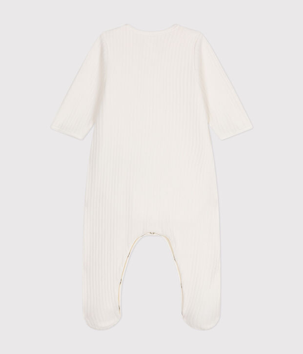 UNISEX-BODYJAMA AUS SAMT weiss