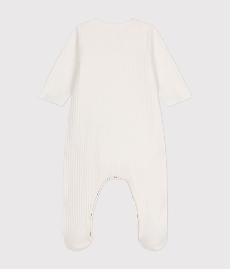 UNISEX-BODYJAMA AUS SAMT weiss