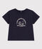 Kurzärmeliges Baby-T-Shirt aus leichtem Jersey blau SMOKING