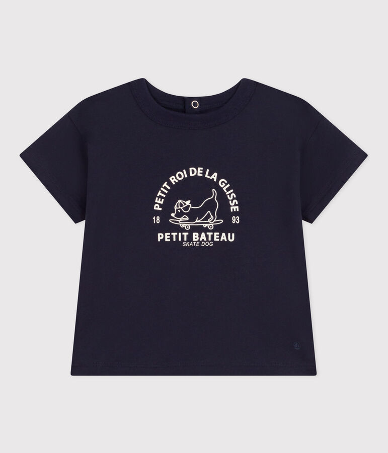 Kurz&auml;rmeliges Baby-T-Shirt aus leichtem Jersey blau