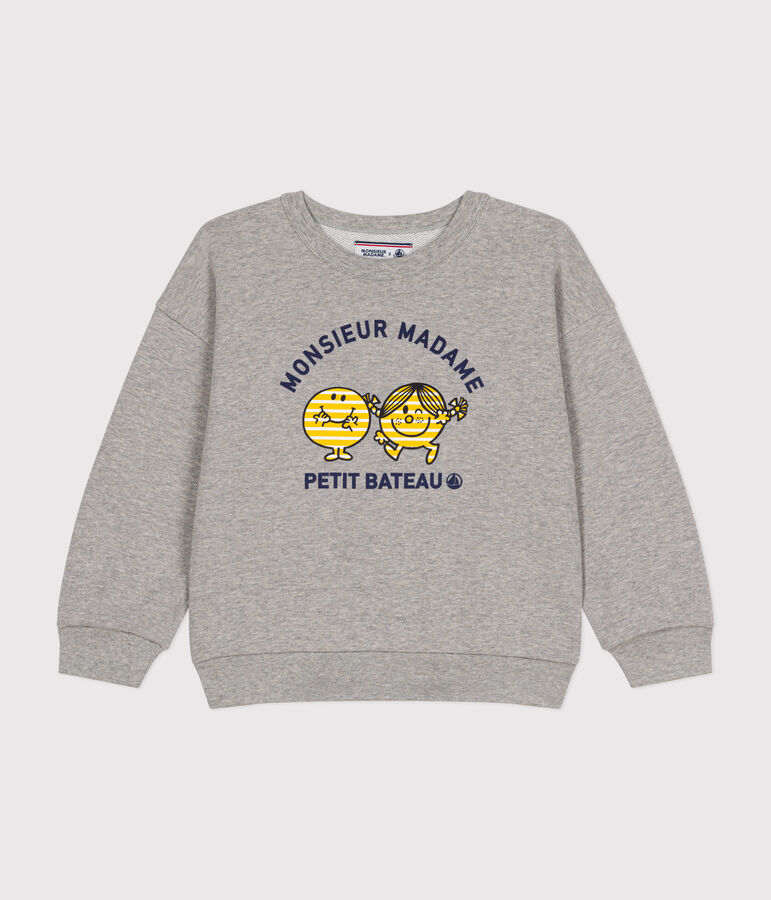 Kinder-Sweatshirt Mr. Men und Little Miss aus Jersey CHATON CHINE 40