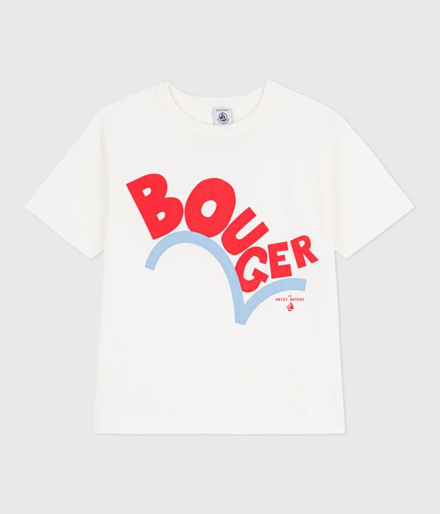 Kurz&auml;rmeliges Kinder T-Shirt aus Baumwolle weiss