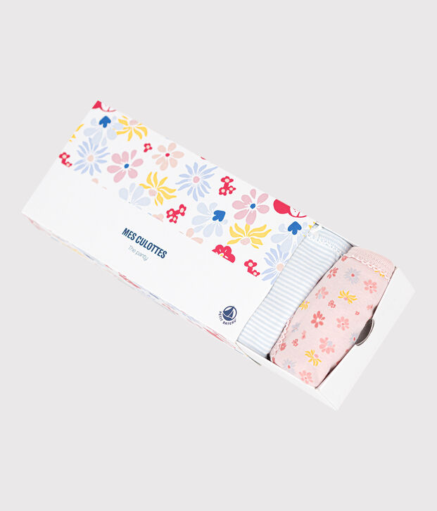 5er-Set Baumwollslips mit Blumenmuster f&uuml;r Kinder vielfarbig