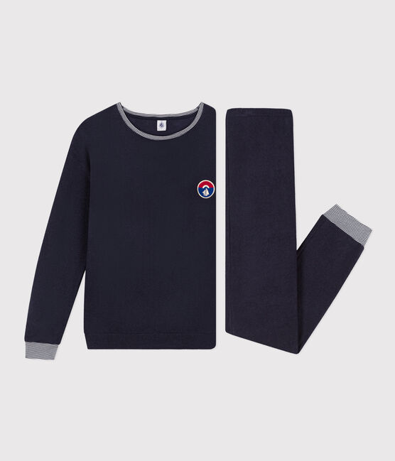Pyjama aus Frottee für Damen blau SMOKING