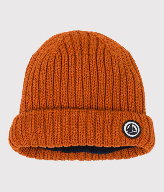 Baby-Mützchen mit Fleece-Fütterung braun RUSTY