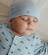 Baby-Mütze aus einfarbiger Baumwolle