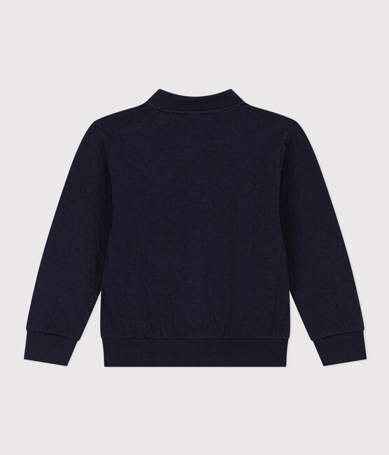 Kinder-Cardigan aus Doppeljersey für Jungen blau SMOKING
