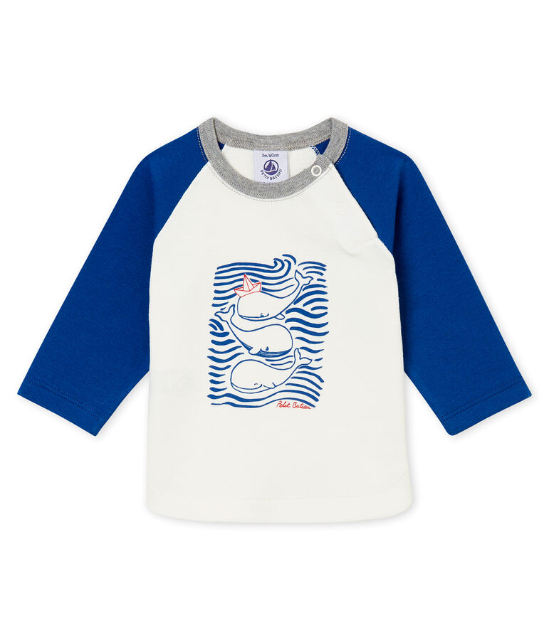 Baby Jungen T-Shirt weiss/blau