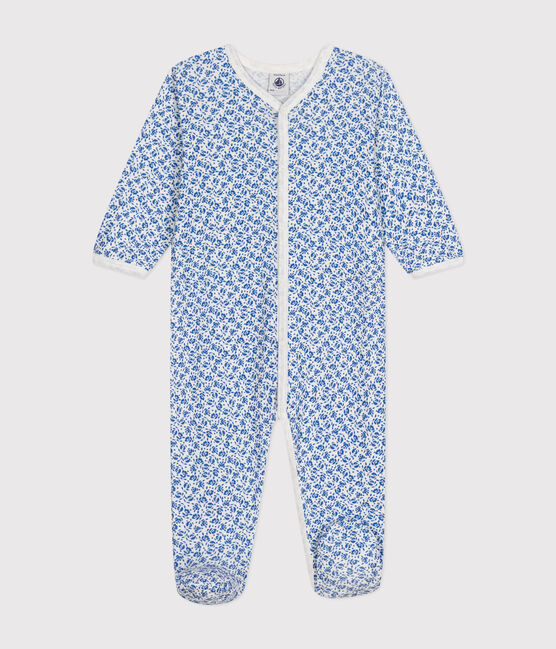 Geblümter Baby-Strampler aus Baumwolle  blau MARSHMALLOW/ INCOGNITO