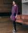 Langärmliges Kleid für Damen blau SMOKING/rot SIGNAL
