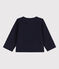 Baby-Cardigan aus dickem, einfarbigem Jersey blau SMOKING