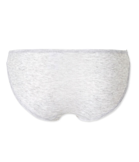 Damen-Slip aus leichter Baumwolle grau POUSSIERE CHINE