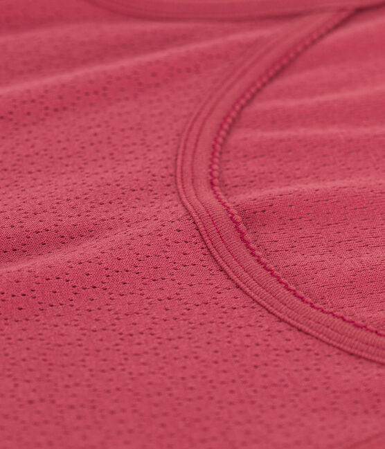 Einfarbiges Babydoll aus Ajour-Baumwolle für Damen rosa PAPI