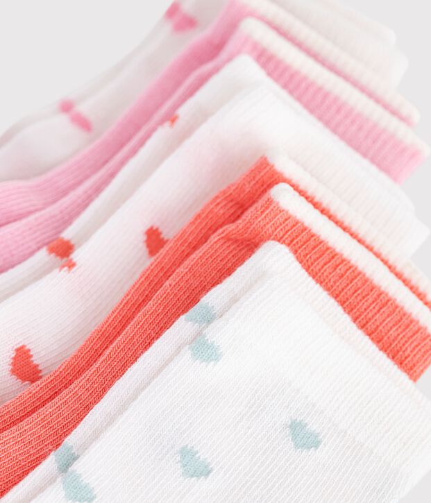 5er-Set Baby-Socken aus Baumwolle mit Herzmotiv f&uuml;r M&auml;dchen vielfarbig