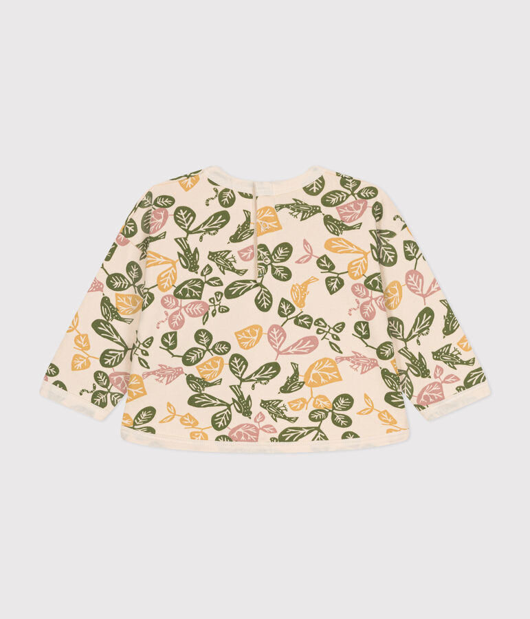 Baby-Sweatshirt aus Molton naturfarben/vielfarbig