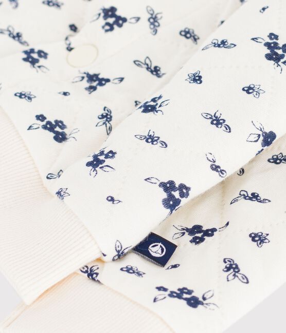 Baby-Cardigan aus Baumwolle mit Blumenmotiv blau MILK/ SOIR