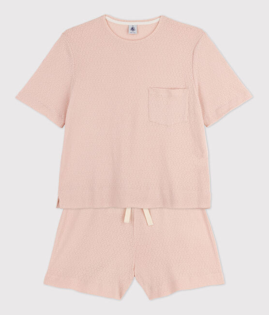Kurzpyjama aus Baumwolle für Damen rosa SALINE