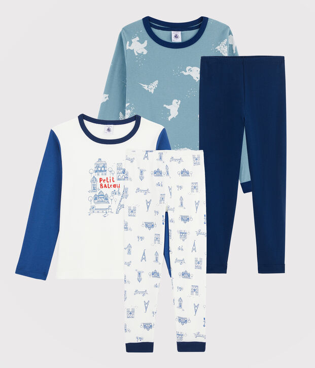 2er-Set Pyjamas mit Rippenstruktur f&uuml;r kleine Jungen vielfarbig