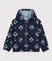 Kinder-Windjacke aus recycltem Material blau MEDIEVAL/weiss MARSHMALLOW