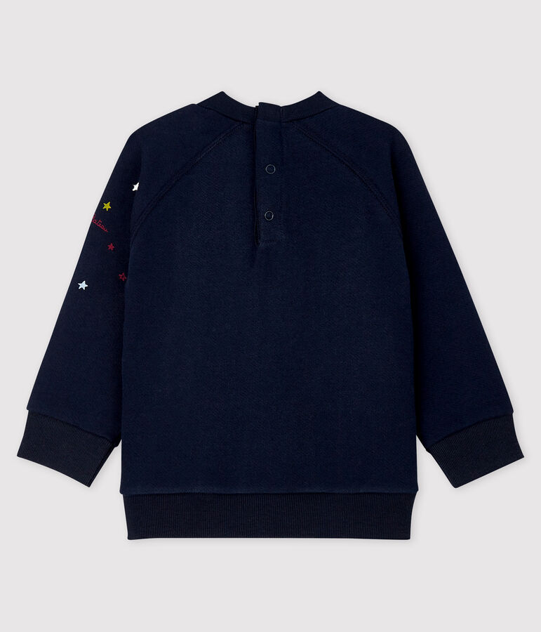 Baby-Sweatshirt aus Molton f&uuml;r Jungen blau SMOKING