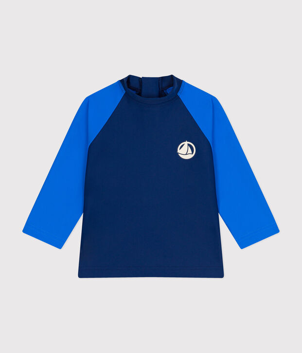 Bade-T-Shirt mit UV-Schutz, Baby blau/blau