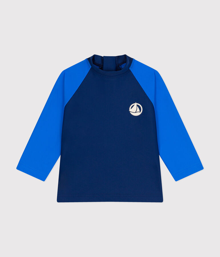 Bade-T-Shirt mit UV-Schutz, Baby blau/blau