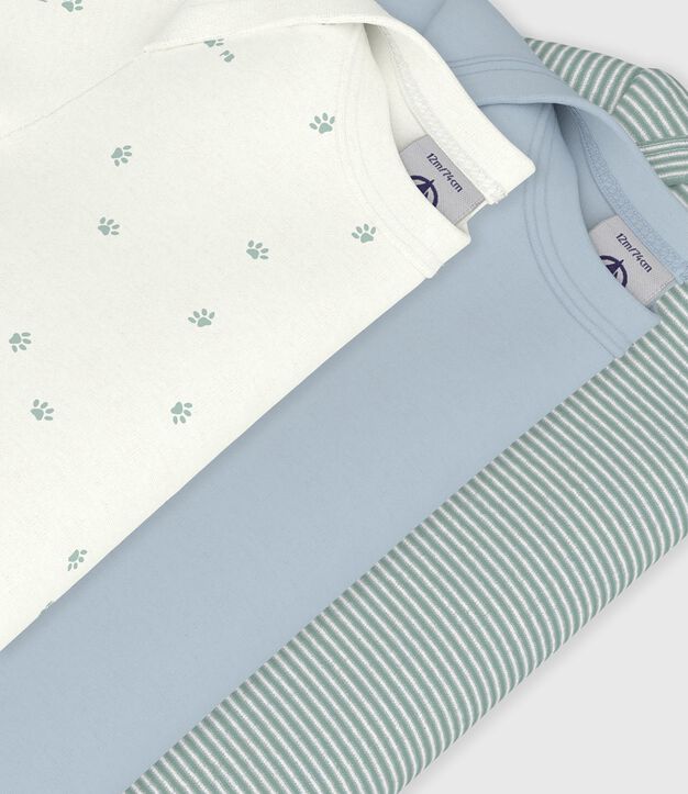 Set kurz&auml;rmelige Baby-Bodys aus bedruckter Baumwolle vielfarbig