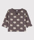 Gemustertes Baby-Sweatshirt aus Molton mit Schafmotiv