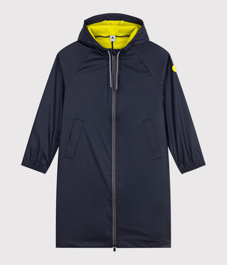 Lange Damen-Regenjacke zweifarbig blau SMOKING