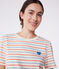Damen T-Shirt Le Droit aus Baumwolle mit Streifen weiss AVALANCHE/ MULTICO