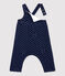 Baby-Latzhose aus gesteppter Bio-Baumwolle mit Sternenmotiven blau SMOKING