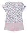 Zweiteiliger kurzer Baby-Jungen-Schlafanzug weiss ECUME/weiss MULTICO