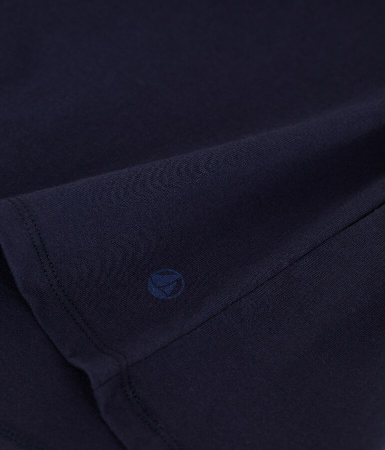 Damen T-Shirt Le Droit aus einfarbiger Baumwolle blau SMOKING