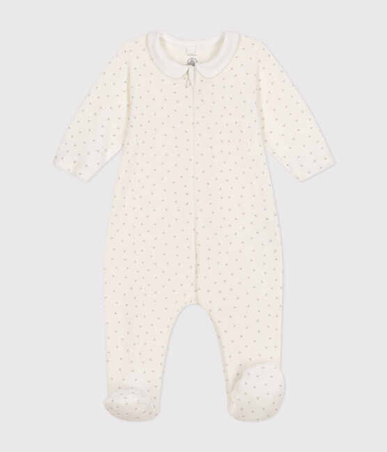 Strampler aus Nicki weiss MARSHMALLOW/grau GRIS