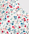 Baby-T-Shirt mit UV-Schutz, Blumenmuster weiss MARSHMALLOW/weiss MULTICO